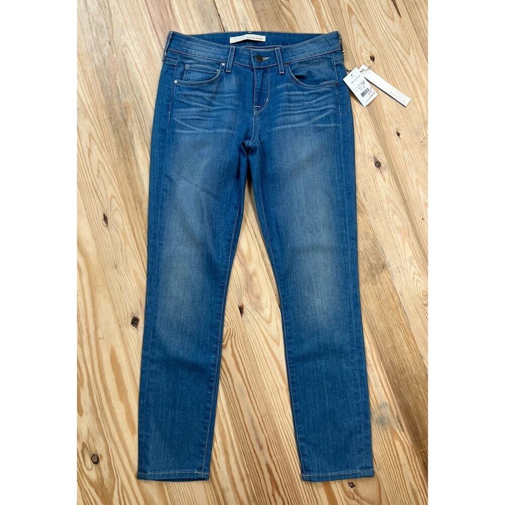 Rich and Skinny Napoli Skinny Crop Blue Jeans Size 26 Msrp 150$